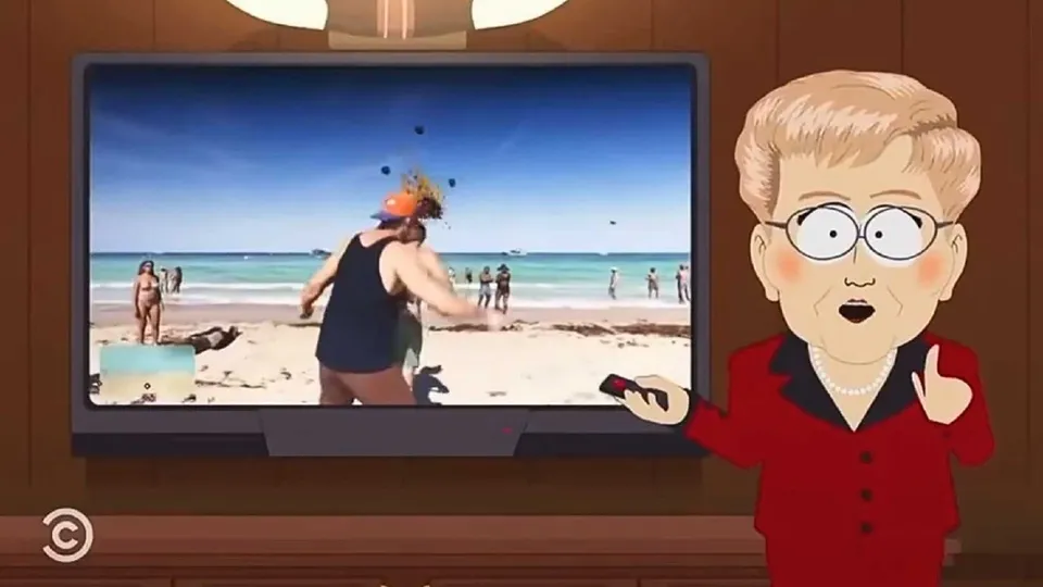 ג'ייסון והכלב על החוף, בפרק של South Park